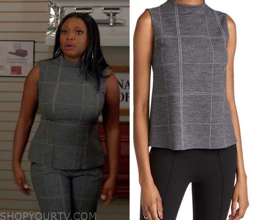 Queens: Season 1 Episode 4 Jill's Checked Top | Shop Your TV