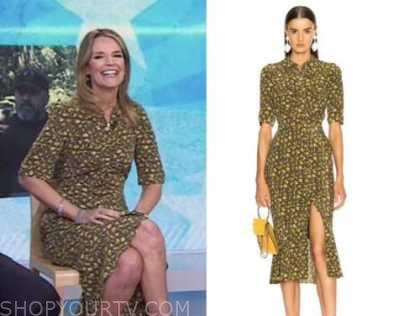 The Today Show: November 2021 Savannah Guthrie's Green Floral Midi ...