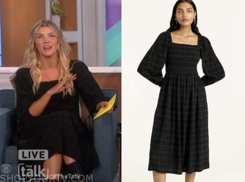 The Talk: November 2021 Amanda Kloots's Black and Green Tartan Plaid ...