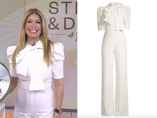 The Today Show: November 2021 Jill Martin's White Tie Neck Puff Sleeve ...