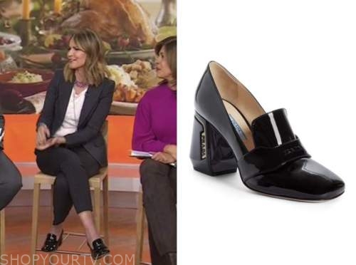 The Today Show: November 2021 Savannah Guthrie's Black Loafer Heels ...