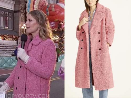 The Today Show: November 2021 Savannah Guthrie's Pink Sherpa Double ...