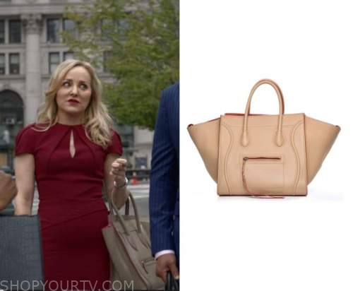 Bull: Season 6 Episode 5 Marissa's Beige/Red Tote Bag | Fashion ...