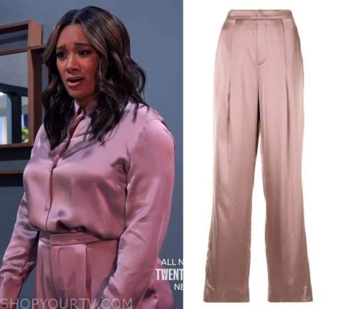 Sistas: Season 3 Episode 15 Fatima's Pink Satin Trousers | Shop Your TV