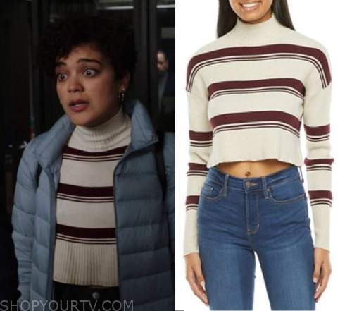 Law and Order SVU: Season 23 Episode 7 Striped Mockneck | Shop Your TV