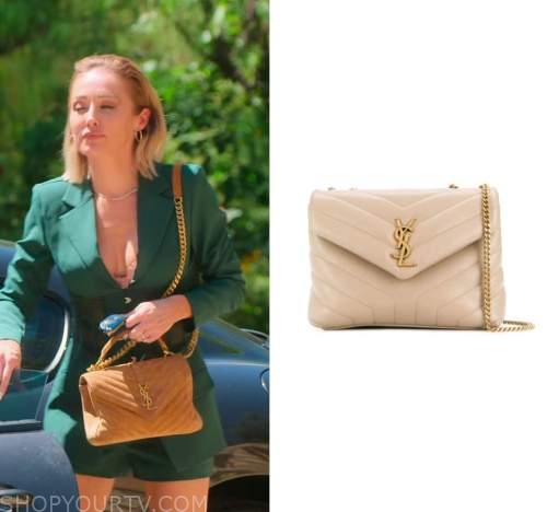 Saint Laurent Medium College Chain Bag worn by Mary Fitzgerald as seen in Selling  Sunset (S04E02)