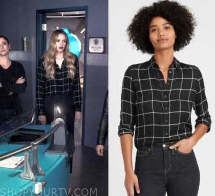 The Flash: Season 8 Episode 4 Caitlin's Windowpane Plaid Shirt | Shop ...