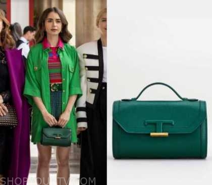 Emily in Paris: Season 2 Episode 1 Emily's Green Bag | Shop Your TV