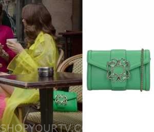 Emily in Paris: Season 2 Episode 10 Emily's Green Purse | Shop Your TV