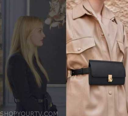 Emily In Paris S02 Camille Razat Black Leather Coat