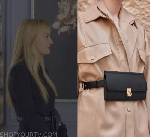 The belt bag of Camille (Camille Razat) in Emily in Paris (S01E04)