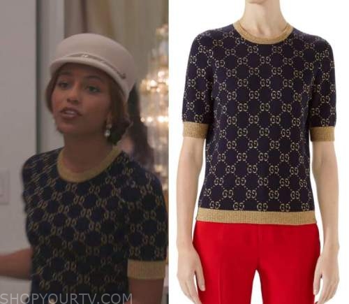 Gossip Girl Reboot: Season 1 Episode 12 Monet's Short Sleeve Sweater ...