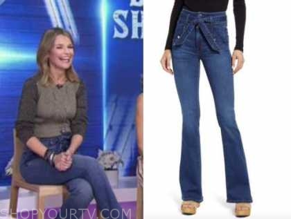 The Today Show: December 2021 Savannah Guthrie's Tie Waist Jeans | Shop ...