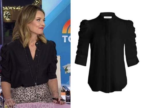 The Today Show: December 2021 Savannah Guthrie's Black Button Down Top ...