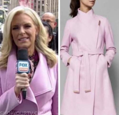 Fox and Friends: December 2021 Janice Dean's Pink Wrap Coat | Shop Your TV