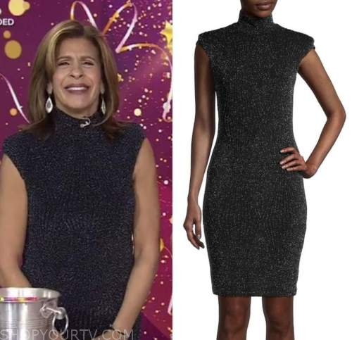 The Today Show: December 2021 Hoda Kotb's Grey Metallic Knit Mock Neck ...