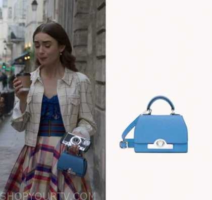 Emily in Paris: Season 1 Episode 3 Emily's Blue Quilted Bag