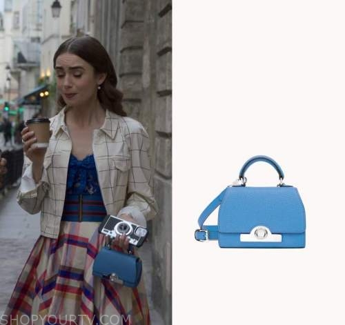 Moynat Rejane Nano Bag worn by Emily Cooper (Lily Collins) as seen