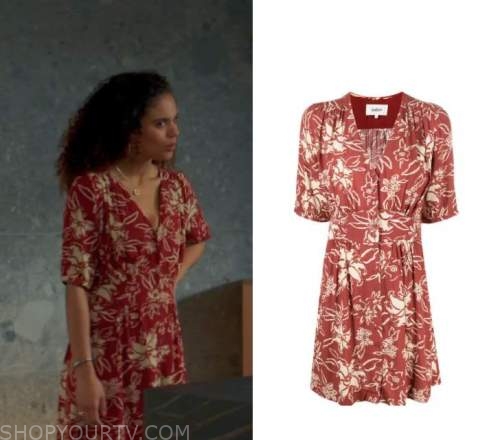 The Girl Before: Season 1 Episode 1 Emma's Red Floral Mini Dress | Shop ...