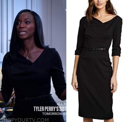 The Oval: Season 3 Episode 10/11/12 Black Asymmetric Neck Dress | Shop ...