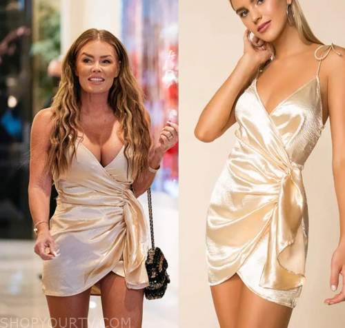 Real Housewives of Orange County: Season 16 Episode 1/2 Nicole's Champagne  Wrap Mini Dress