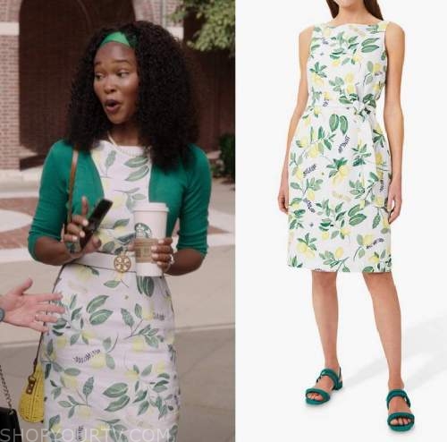 And Just Like That: Season 1 Episode 4 Lemon Print Shift Dress | Shop ...