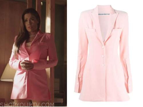 Dynasty: Season 5 Episode 2 Cristal's Pink Blazer Dress | Shop Your TV