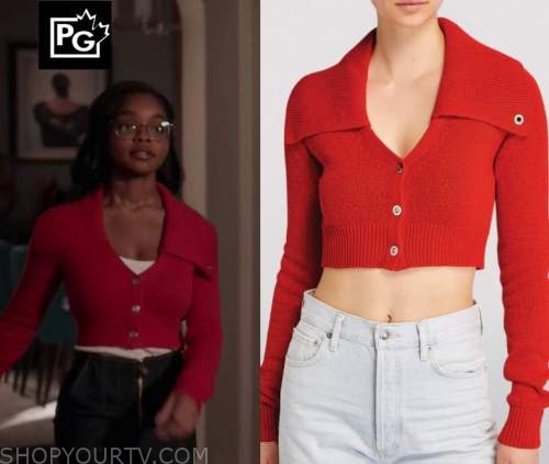 Black-ish: Season 8 Episode 1 Diane's Cropped Cardigan | Shop Your TV