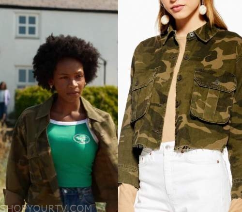 cropped camo jacket topshop