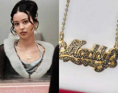 Euphoria: Season 2 Episode 2 Maddy Perez's Gold Nameplate Necklace