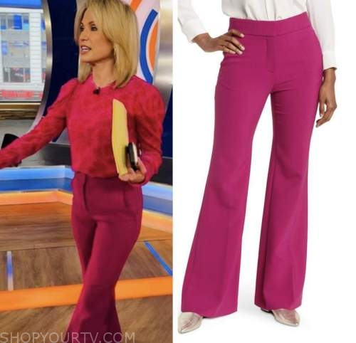 Good Morning America: January 2022 Amy Robach's Magenta Pink Pants ...