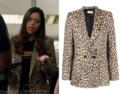 The Rookie: Season 4 Episode 10 Angela's Leopard Print Blazer | Shop ...