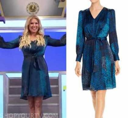 The Price is Right: January 2022 Rachel's Blue Printed V Neck Dress ...