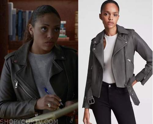 Bull: Season 6 Episode 9 Danny's Grey Leather Biker Jacket | Shop Your TV