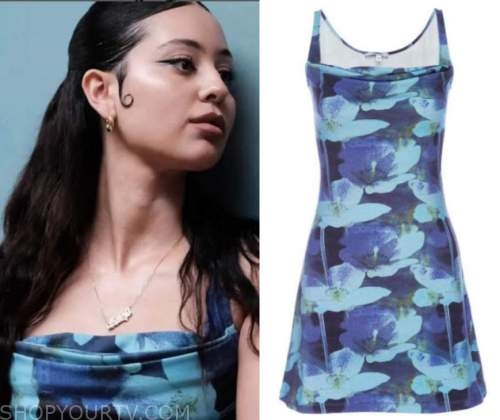 Blumarine Printed Crop Top worn by Maddy Perez (Alexa Demie) as seen in  Euphoria TV series (S02E02)