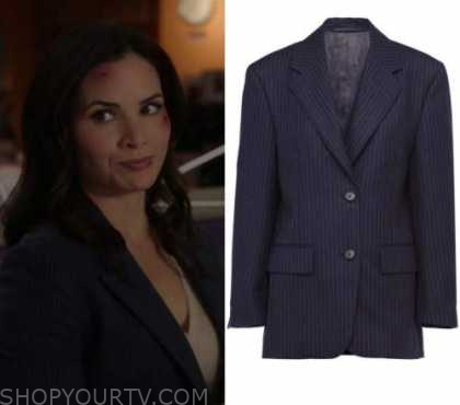 NCIS: Season 9 Episode 11 Jessica's Navy Pinstriped Blazer | Shop Your TV