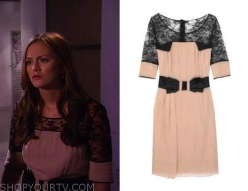 Gossip Girl: Season 2 Episode 8 Blair's Peach Dress with Black