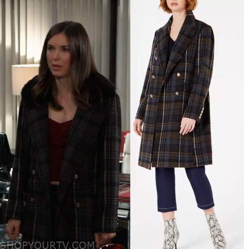 General Hospital: January 2022 Willow's Brown & Olive Plaid Coat | Shop ...