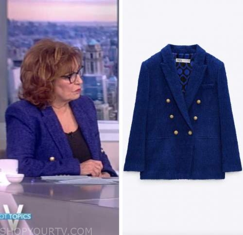 Zara Tailored Double-Breasted Blazer in Cobalt Blue — UFO No More