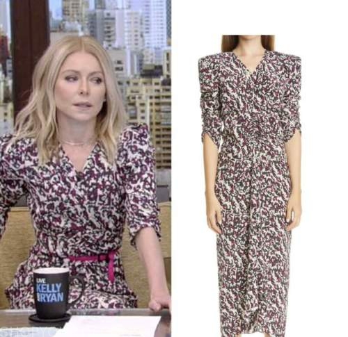 Live with Kelly and Ryan: February 2022 Kelly Ripa's Pink Abstract ...