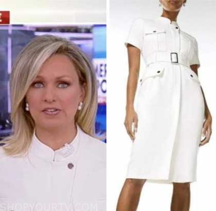 America Reports: February 2022 Sandra Smith's White Pencil Dress | Shop ...