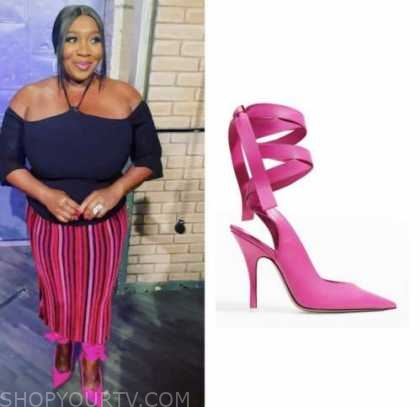 The Wendy Williams Show: February 2022 Bevy Smith's Hot Pink Wrap Pumps ...