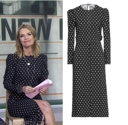 savannah guthrie polka dot dress