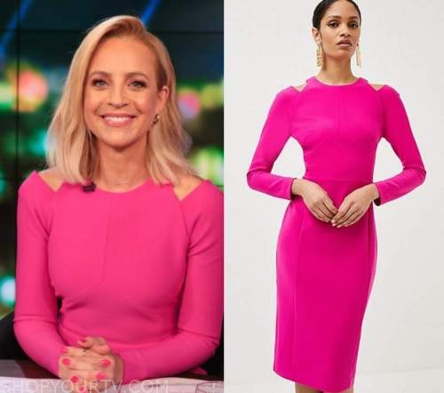 The Project: February 2022 Carrie's Pink Cut Out Shoulder Dress ...