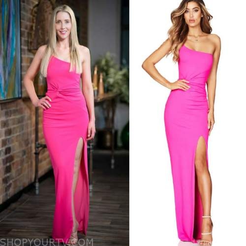 NOOKIE Lust One Shoulder Gown (Neon Pink)