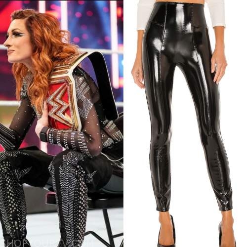 On Fire High Waist Leather Leggings - Black