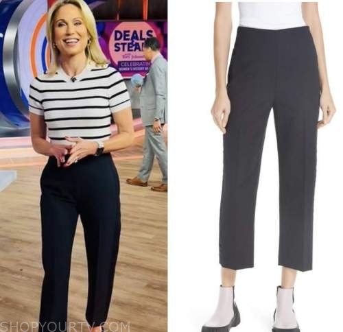 Good Morning America: March 2022 Amy Robach's Navy Blue Side Stripe ...