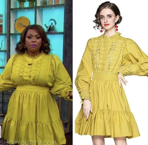 The Good Dish: March 2022 Jamika Pessoa's Yellow Eyelet Long Sleeve ...