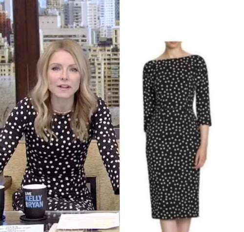 Live with Kelly and Ryan: March 2022 Kelly Ripa's Black and White Polka ...