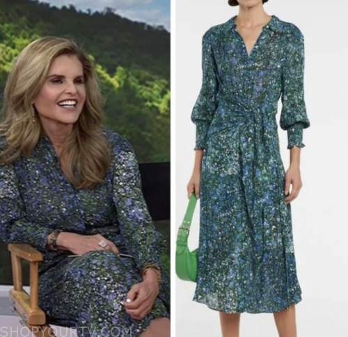 The Today Show: March 2022 Maria Shriver's Green and Blue Floral Tie ...
